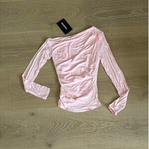 Thats So Fetch Top Off Shoulder Long Sleeve Vitani Size US 0 Pink